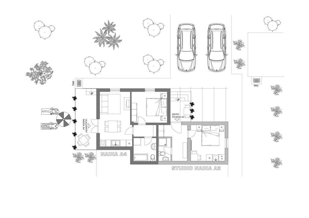 Studio And Apartment Nadia With Garden 포레치 객실 사진